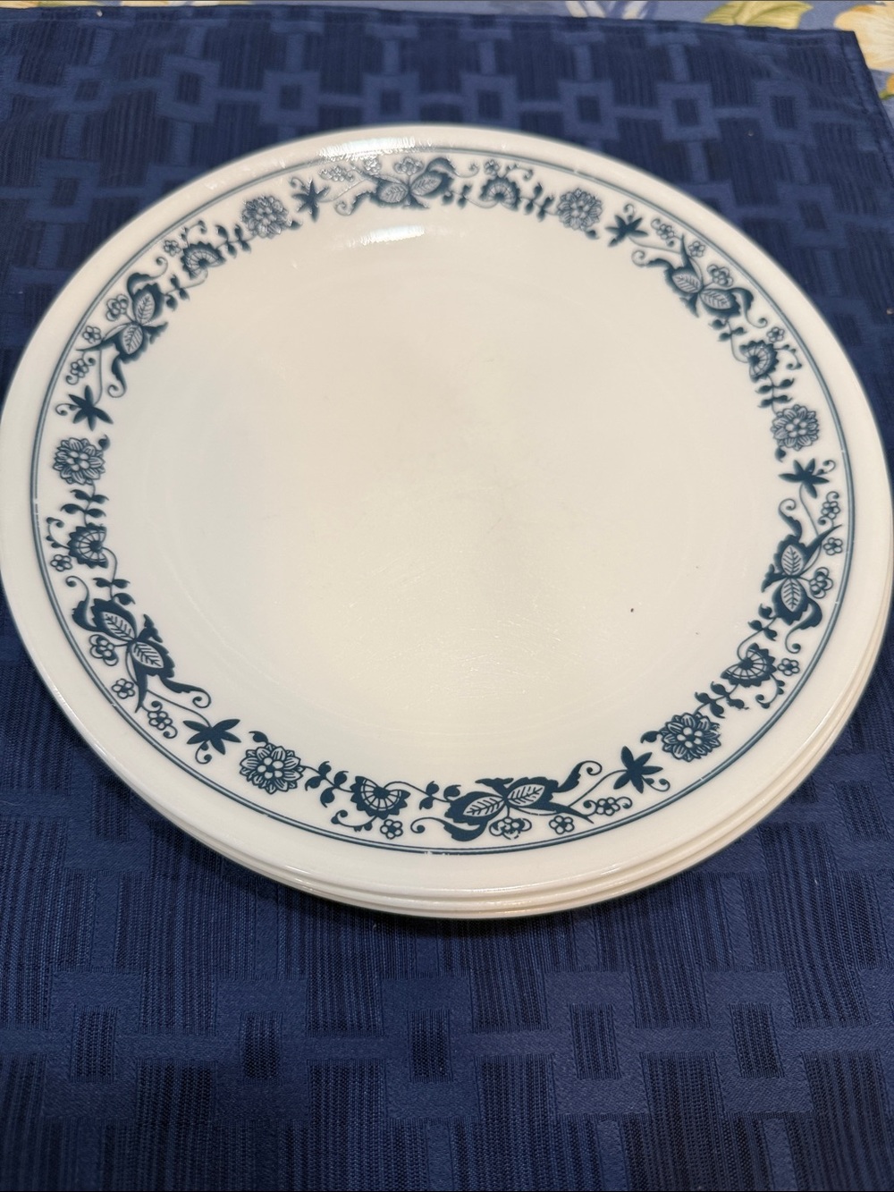 Corelle Old Town Blue set of three 8.5" plates